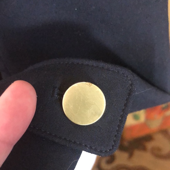 ANN TAYLOR Size 2P Navy Blazer Brushed Gold Stretchy Blazers $198 NEW - Picture 10 of 16